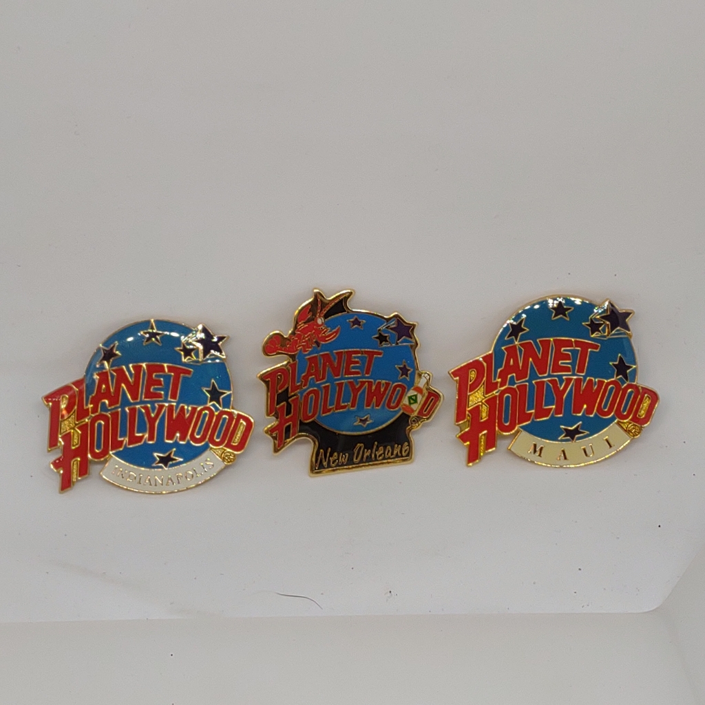 Lot Of 3 Brand New Planet Hollywood Pins New Orleans Maui  Indianapolis